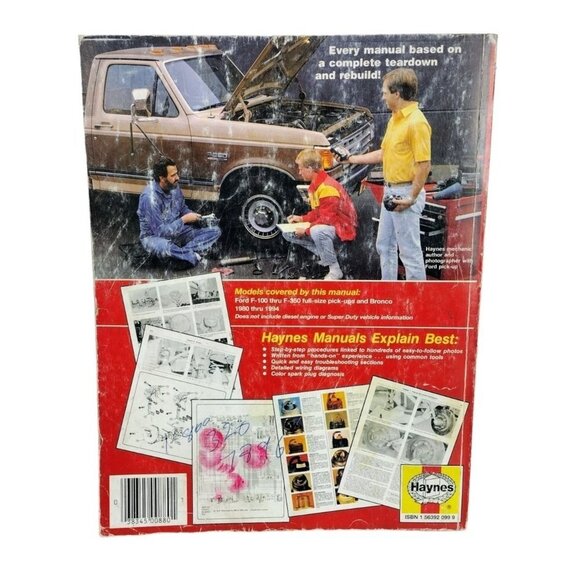Haynes Ford Pick-Ups & Bronco 1980 thru 1994 2WD & 4WD Automobile Repair… - Picture 3 of 3